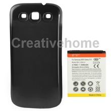 5300mAh Replacement Mobile Phone Battery Cover Back Door for Samsung Galaxy SIII i9300 Black 