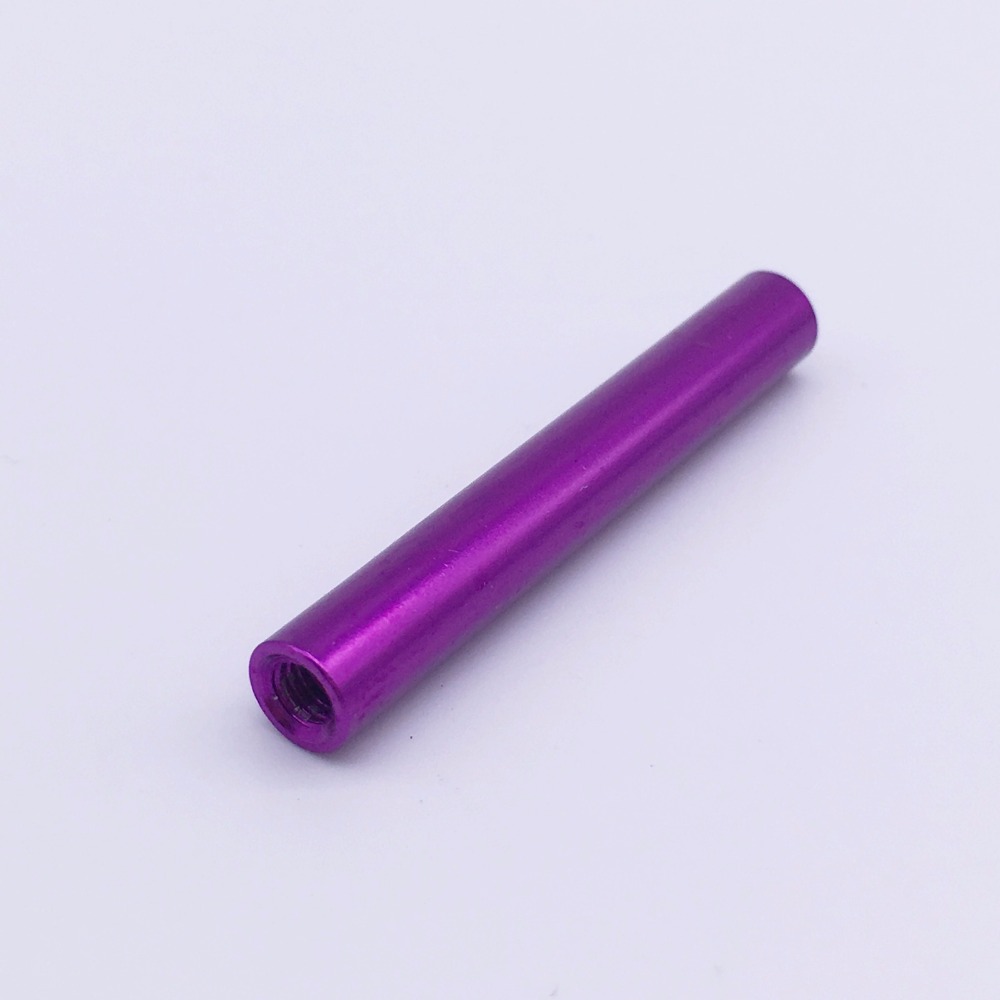 Standoffs Spacer Nuts font b Drone b font DIY M3 Length 6mm Female Aluminium Round Purple