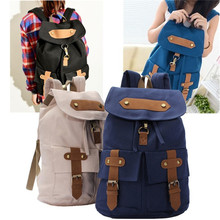 2015 New Stylish Fashion Women Vintage Canvas Satchel Backpack Rucksack Shoulder School Bag Hot Sale