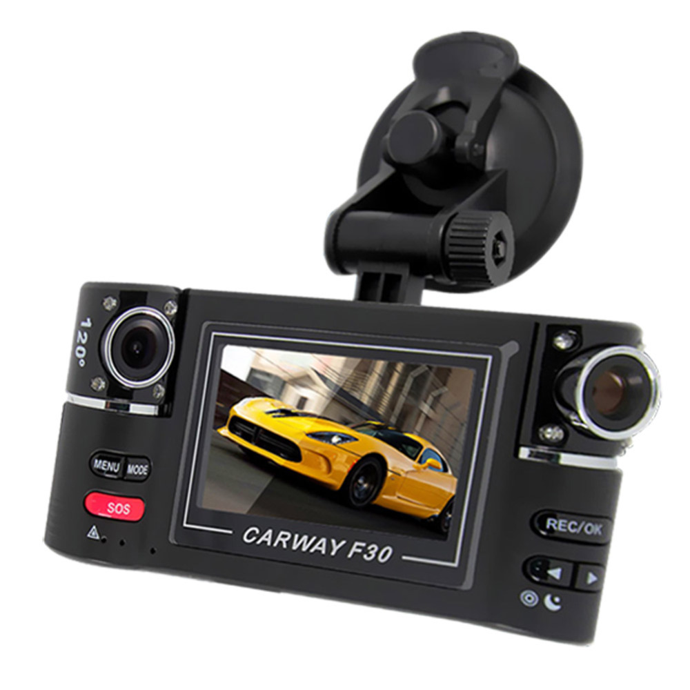 Car DVR Camera Dual Lens F30 2.7