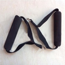 Natural Tension Health Elastic Fitness Exercise Sport Body Stretching Belt with 4 handle Sport Resistance Bands
