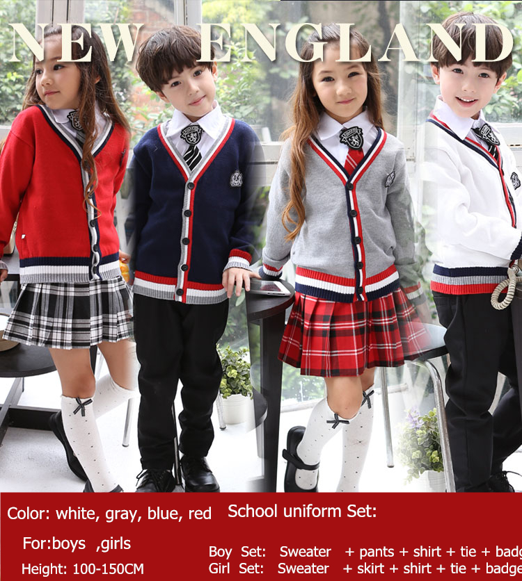 Uniforme scolaire ensembles pull pour garçon et fille chandails ... Uniforme scolaire ensembles pull pour garçon et fille chandails ...