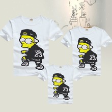 Father & Mother & Daughter & Son Children Clothes Summer Family Look Cartoon T Shirts Women Blouses Baby Family Matching Outfits