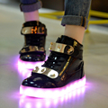 2017 led light shoes Tenis Masculino led shoes for adults Leather Fur For Casual High light