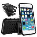 Tire Style Tough Rugged Dual Layer Kick Stand Duty Armor Case for iPhone 5 5S 5G