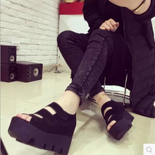 2015 Rome summer shoes new waterproof wedges trifle with fish head within the increased high heel sandals platform sandals