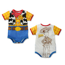 Christmas hot sale 2015 new summer baby clothes girl boys Strap Cartoon minnie mickey short sleeves