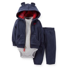 Carters Baby Boys 3 Pieces Long Sleeve Cardigan Bodysuit Set Spring Autumn Roupas Infantis Meninos Freeshipping