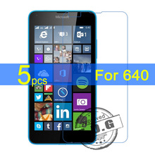 5pcs Ultra Clear LCD Screen Protector Film Cover For Microsoft Nokia Lumia 640 Protectiv Film + cloth