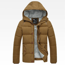 Parkas Men Winter Coat 2015 New Fashion Hooded Chaqueta Hombre Zipper Thick Slim Fit Casaco Masculino Parkas Men 6 Colors