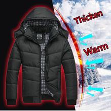 Men’s winter Hoodies quilted jacket warm fashion male puffer overcoat parka Outwear Winter cotton padded hooded down coat