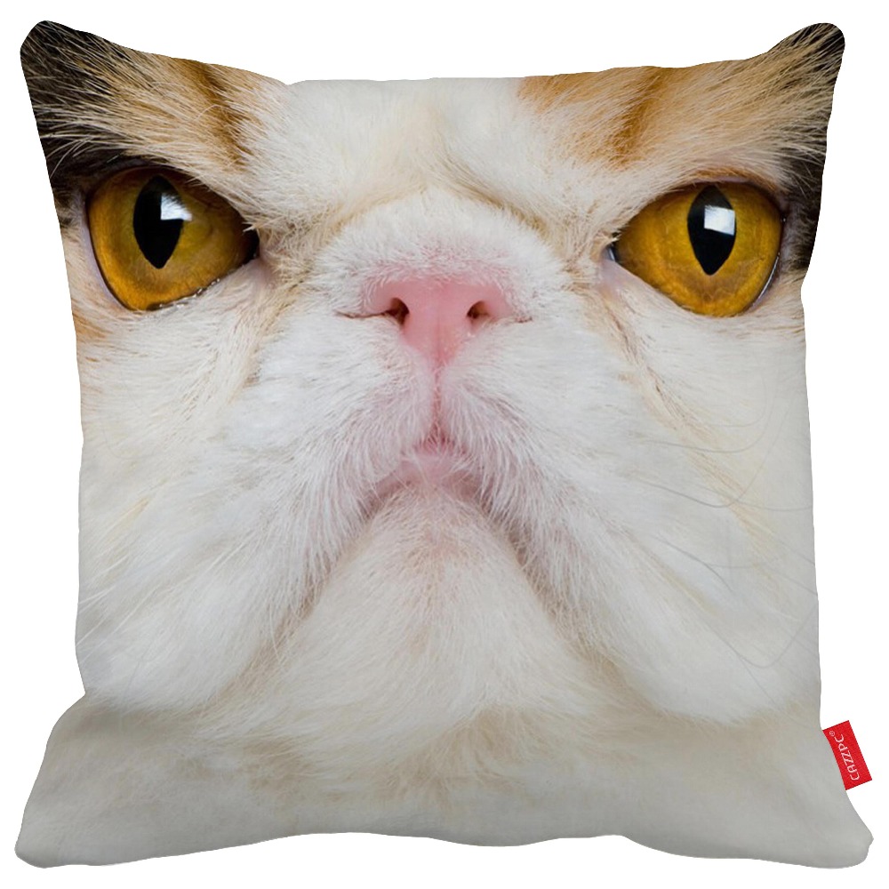 Cute cat big face head print animal pillows soft cushion cover home decor pillows decorative ...
