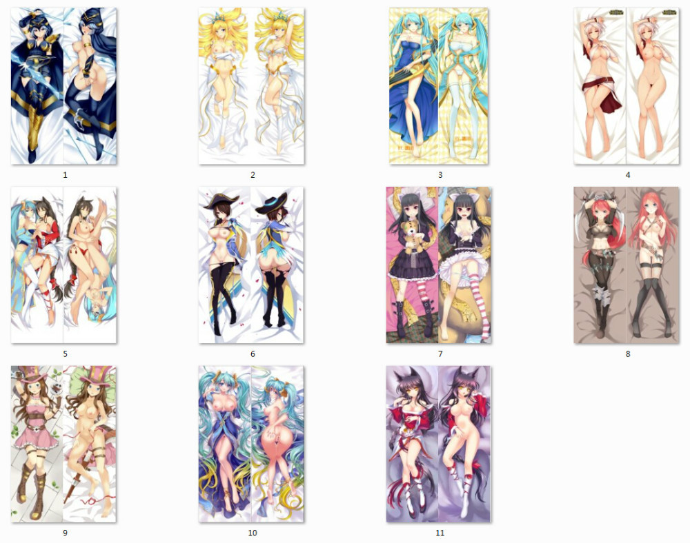 League of Legends characters Ashe and Sona Buvelle body PillowCase LoL Daki...