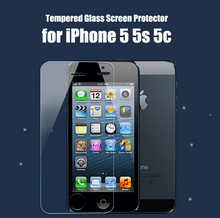 TEMPERED GLASS SCREEN PROTECTOR FOR IPHONE 5C TOUGHENED PROTECTIVE FILM COVER FOR IPHONE 5 5S 5C GLASS FOIL 0.3MM 9H 2.5D