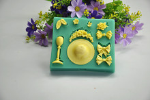 Hat Rose Leaf Bow-Tie Cup Cake Mold Cake Decorating Tools Silicone Fondant Mold Kitchen Accessories Chocolate Mold Confectionery