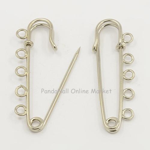 Iron font b Kilt b font Pins Brooch Findings Silver 16x50mm