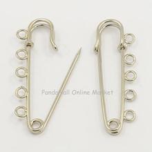 Iron Kilt Pins, Brooch Findings, Silver, 16x50mm