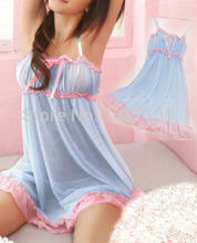 New Women Nice Lace sexy lingerie Sleepwear Robes Nightwear Nightdress + G-String