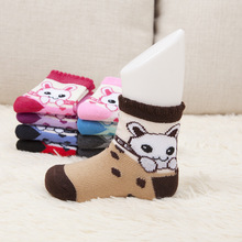 Wholesale spring new children’s socks deodorant antibacterial socks warm cotton cartoon baby in tube socks