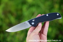 Shirogorov Tabargan95 Tactical folding knife D2 blade black G10 handle Axis system camping hunting survival Knives