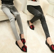 2015 New Candy colors glossy silk satin Women Leggings summer style Fashion sport legging Plus Size