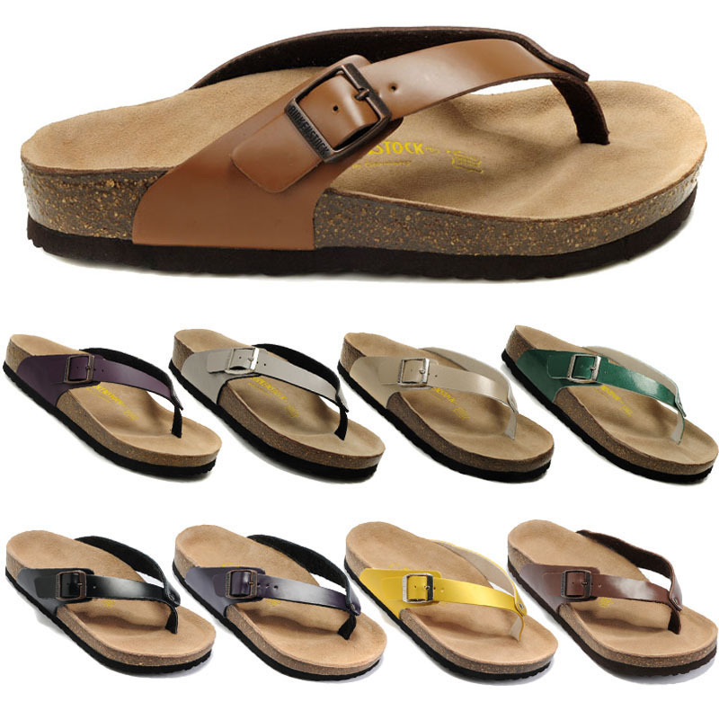 Free-Shipping-Birkenstock-Women-s-Genuine-Leather-Flip-Flops-Sandals ...