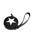 Cowhide Small Wallet Women Korean Style Cute Star Print Zipper Clutch Bag Ladies Fashion Circular MINI