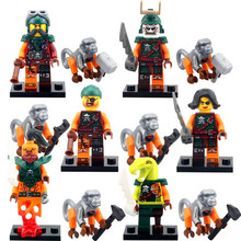 Decool 6pcs/set Ninjagoes Pirates Cyren Doubloon Nadakhan Flintlocke Clancee Buck Monkey Minifigure Toy Compatible with Legoes