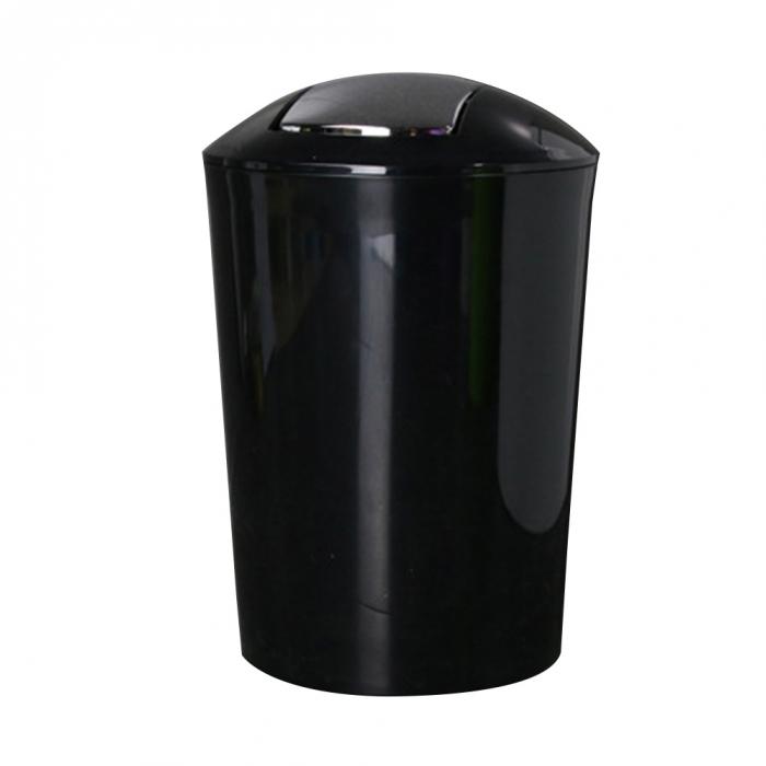 Bedroom Toilet With Lid Garbage Can Black Household Shake