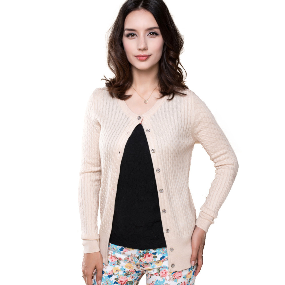 O NECK CABLE-KNIT CASHMERE CARDIGAN