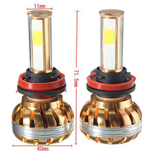AUTO 2016 H11 120W 12000lm wheeled machine LED Bulb Bright Auto DRL Lamp Bulb Headlight car-styling car light car styling SE 08