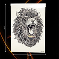 Large Animal Arm Tattoo Indian King Lion Head Design Waterproof Temporary Tattoo Stickers Men Body Back