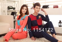 couple pajama sets for lovers sleepwear long sleeve sleep lounge suit male and female pyjamas home
