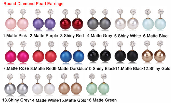 round diamond pearl earrings 4 