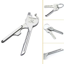 Venta al por mayor 100 unids EDC Utili clave 6 en 1 multifunción de bolsillo gear mano herramientas exterior rescate cuchillos NF1