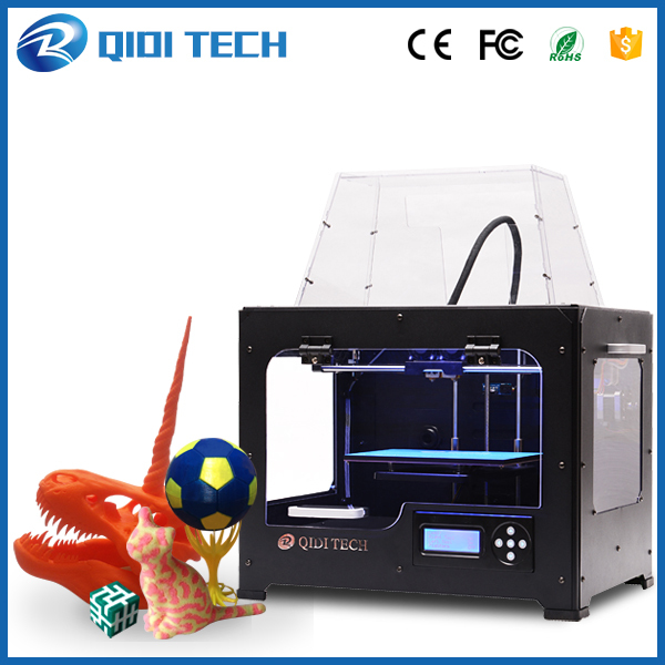 2016 Последним Высокое Качество QIDI TECH Двойной экструдер 3D Принтер с обновленной версии 7.8 материнская плата W/2 бесплатно ABS PLA нити