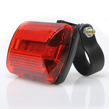 New Arrival !!! Bike Bicycle 7cm *5cm 5 LEDs Rear Tail Lamp Bike Bicycle Red Back Lights Safety Warning Flashing Lights LG5D