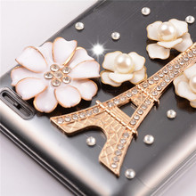 original Floral Rhinestone Case For lenovo S650 vibe x luxury Mobile Phone Accessories diamond Crystal bling