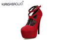2015 new high heeled shoes woman pumps wedding shoes platform fashion women shoes red bottom 34to42