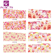 LARGE C108 111 Set 4 DESIGNS IN 1 Water decal full cover Nail Stickers Beautiful Flower