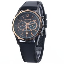 Caliente venta CURREN 8055 relojes hombres marca de lujo relojes deportivos militares con calendario del análogo de cuarzo 3ATM Dropship impermeable