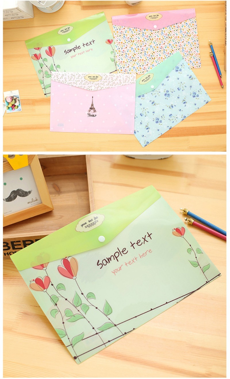 Wholesale Wholesale Korean Stationery Small Fresh Flowers A4 File Folder  Cute Tower Document Bag Office School Supplies Canetas Escolar From  Williem, $22.1