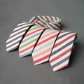 High Quality Ties for Men Wedding 6CM Skinny Cotton Neck Tie Business Plaid Rainbow Striped Necktie