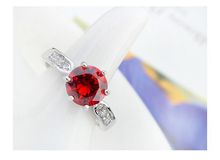 Simulated oval big ruby rings for women 6 Claws ring White classic Cubic Zirconia diamond Engagement Ring wedding jewelry