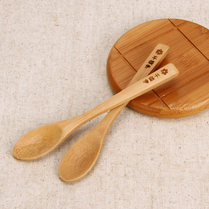 Custom Small Bamboo Wooden Spoon for Baby Tea Spoon Honey Spoon Muti