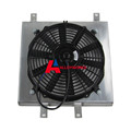 US NEW Alloy SHROUD FAN Auto 12 Fan Shroud Full Aluminum Radiator for HONDA CIVIC DEL