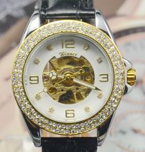 Ganador completamente automática reloj mecánico mujeres de personalidad de moda para mujer reloj con el reloj de diamantes regalo j273