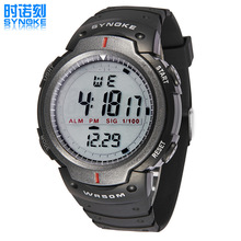 Estudiante moda reloj electrónico a prueba de agua para hombre deporte tabla fuera de senderismo led para hombre multifuncional ver