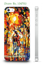 Mobile Phone Case Retail 1pc oil painting Protective White Hard Case Cover For IPHONE4 4S Free Shipping