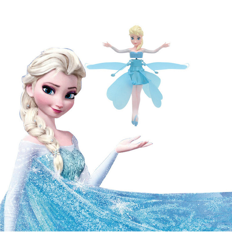 Brand DIY Flying Fairy Doll Toys Boneca Princess Elsa Infrared Induction Doll Girl and Boys Brinquedos Electric Toy juguetes
